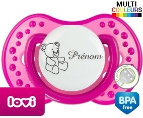 Ourson + prénom: Sucette LOVI Dynamic-su7.fr