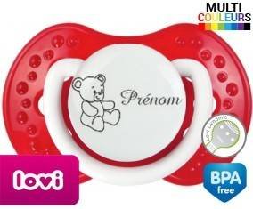 Ourson + prénom: Sucette LOVI Dynamic-su7.fr