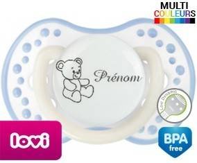 Ourson + prénom: Sucette LOVI Dynamic-su7.fr