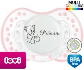 Ourson + prénom: Sucette LOVI Dynamic-su7.fr