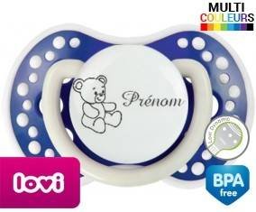 Ourson + prénom: Sucette LOVI Dynamic-su7.fr