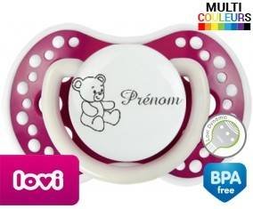 Ourson + prénom: Sucette LOVI Dynamic-su7.fr