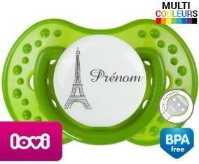 Tour eiffel + prénom : Sucette LOVI Dynamic personnalisée
