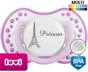 Tour eiffel + prénom: Sucette LOVI Dynamic-su7.fr