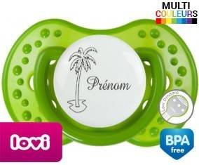 Tetine Palmier style1 + prénom embout LOVI Dynamic personnalisée