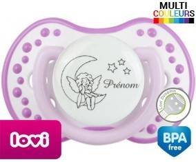 Lune étoiles + prénom: Sucette LOVI Dynamic-su7.fr