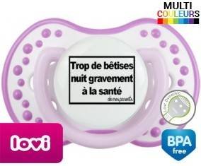 Personnalisée trop de bêtises nuit gravement à la santé de mes