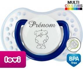 Ourson cœur + prénom: Sucette LOVI Dynamic-su7.fr