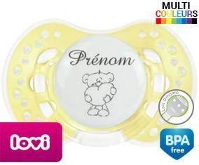 Ourson cœur + prénom: Sucette LOVI Dynamic-su7.fr