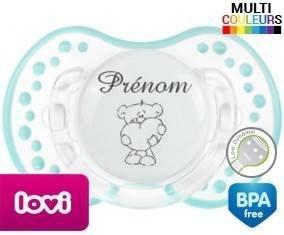 Ourson cœur + prénom: Sucette LOVI Dynamic-su7.fr