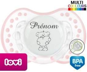 Ourson cœur + prénom: Sucette LOVI Dynamic-su7.fr