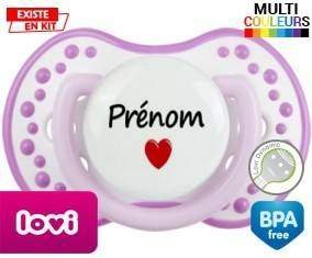Coeur + prénom: Sucette LOVI Dynamic-su7.fr