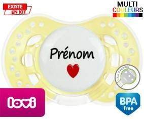Coeur + prénom: Sucette LOVI Dynamic-su7.fr