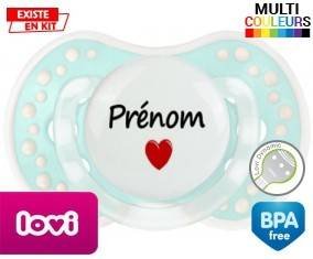 Coeur + prénom: Sucette LOVI Dynamic-su7.fr