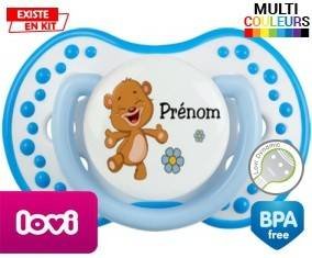 Ourson joyeux + prénom: Sucette LOVI Dynamic-su7.fr