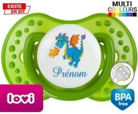 Dragon + prénom : Sucette LOVI Dynamic personnalisée
