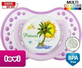 Palmier style2 + prénom: Sucette LOVI Dynamic-su7.fr