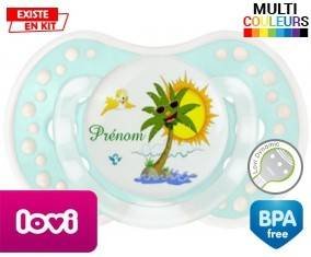 Palmier style2 + prénom: Sucette LOVI Dynamic-su7.fr