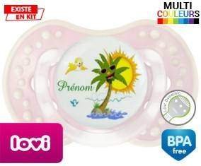 Palmier style2 + prénom: Sucette LOVI Dynamic-su7.fr