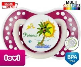 Palmier style2 + prénom: Sucette LOVI Dynamic-su7.fr