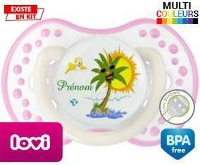 Palmier style2 + prénom: Sucette LOVI Dynamic-su7.fr