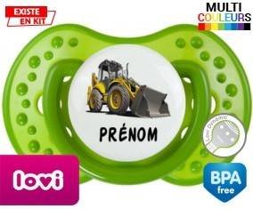 Pelleteuse + prénom : Tétine LOVI Dynamic personnalisée