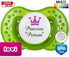 Princesse couronne + prénom : Sucette LOVI Dynamic personnalisée
