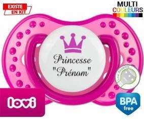 Princesse couronne + prénom: Sucette LOVI Dynamic-su7.fr