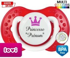 Princesse couronne + prénom: Sucette LOVI Dynamic-su7.fr