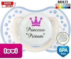 Princesse couronne + prénom: Sucette LOVI Dynamic-su7.fr