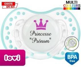 Princesse couronne + prénom: Sucette LOVI Dynamic-su7.fr