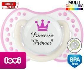 Princesse couronne + prénom: Sucette LOVI Dynamic-su7.fr