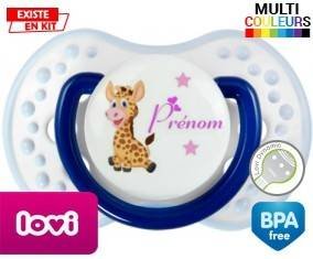 Girafe style1 + prénom: Sucette LOVI Dynamic-su7.fr