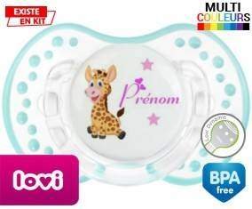Girafe style1 + prénom : Sucette LOVI Dynamic