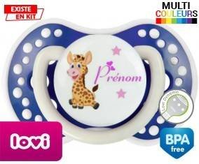 Girafe style1 + prénom: Sucette LOVI Dynamic-su7.fr