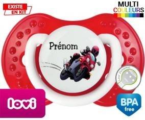 Moto style2 + prénom: Sucette LOVI Dynamic-su7.fr