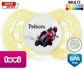 Moto style2 + prénom: Sucette LOVI Dynamic-su7.fr