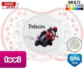 Moto style2 + prénom: Sucette LOVI Dynamic-su7.fr
