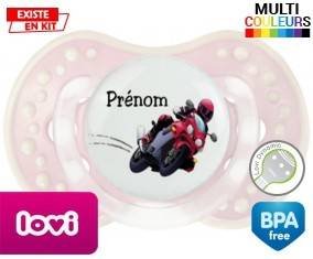 Moto style2 + prénom: Sucette LOVI Dynamic-su7.fr
