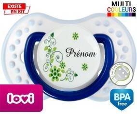 Fleur verte + prénom: Sucette LOVI Dynamic-su7.fr