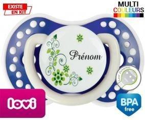 Fleur verte + prénom: Sucette LOVI Dynamic-su7.fr