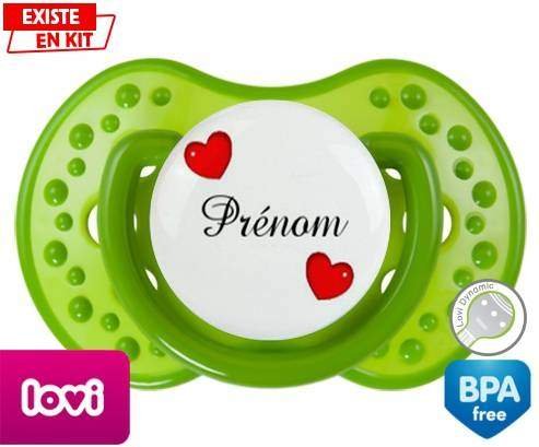 Cœurs Style2 + prénom: Sucette LOVI Dynamic-su7.fr