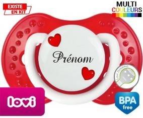 Cœurs Style2 + prénom: Sucette LOVI Dynamic-su7.fr