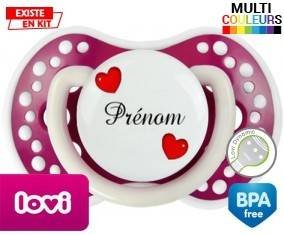 Cœurs Style2 + prénom: Sucette LOVI Dynamic-su7.fr