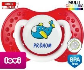 Avion bleu + prénom : Tétine LOVI Dynamic