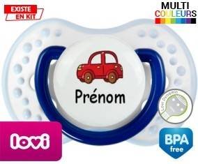 Voiture rouge + prénom: Sucette LOVI Dynamic-su7.fr