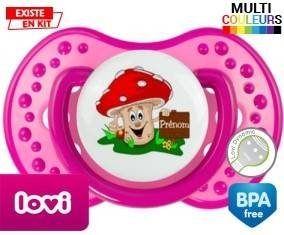 Champignon + prénom: Sucette LOVI Dynamic-su7.fr