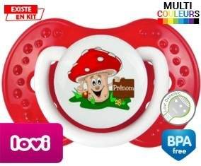 Champignon + prénom: Sucette LOVI Dynamic-su7.fr