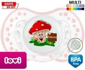 Champignon + prénom: Sucette LOVI Dynamic-su7.fr