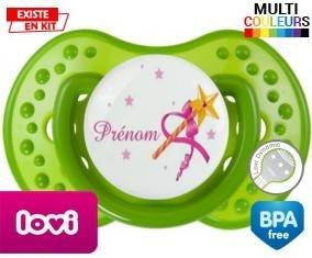 Fée baguette + prénom : Tétine LOVI Dynamic personnalisée